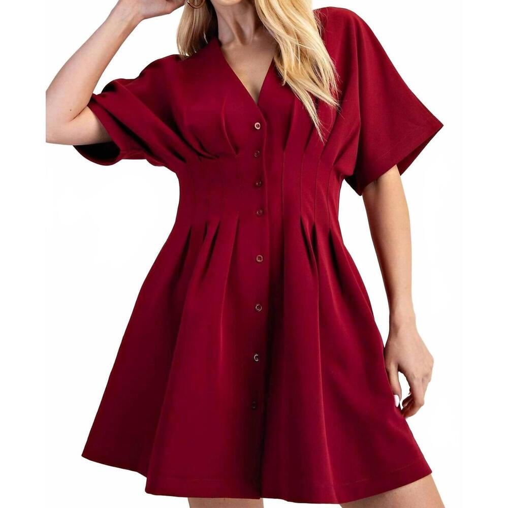 NEW GLAM sophie dress in burgundy